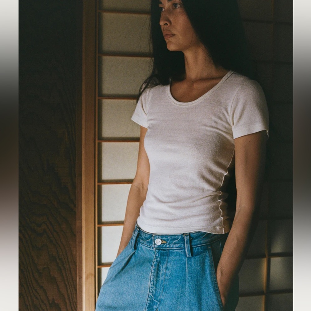 Ozma of California Baby Tee - Size M (Natural)